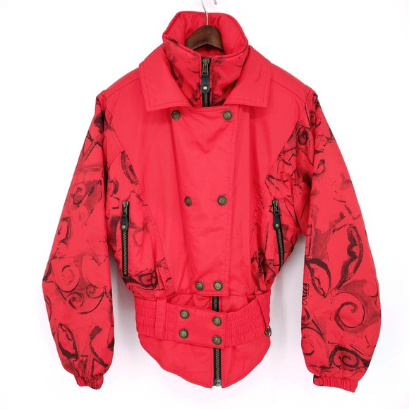 NILS Jackets & Blazers - NILS Vintage Skiwear Puffer Jacket Insulated Snowboard Abstract Retro USA Red 8
